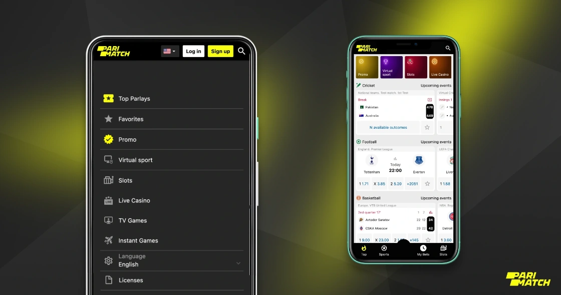 Безкоштовний мобільний додаток Parimatch для Android, iPhone та iPad